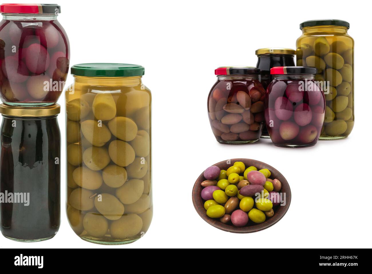 Olive in a bottle isolated on a white background Stock Photo Alamy