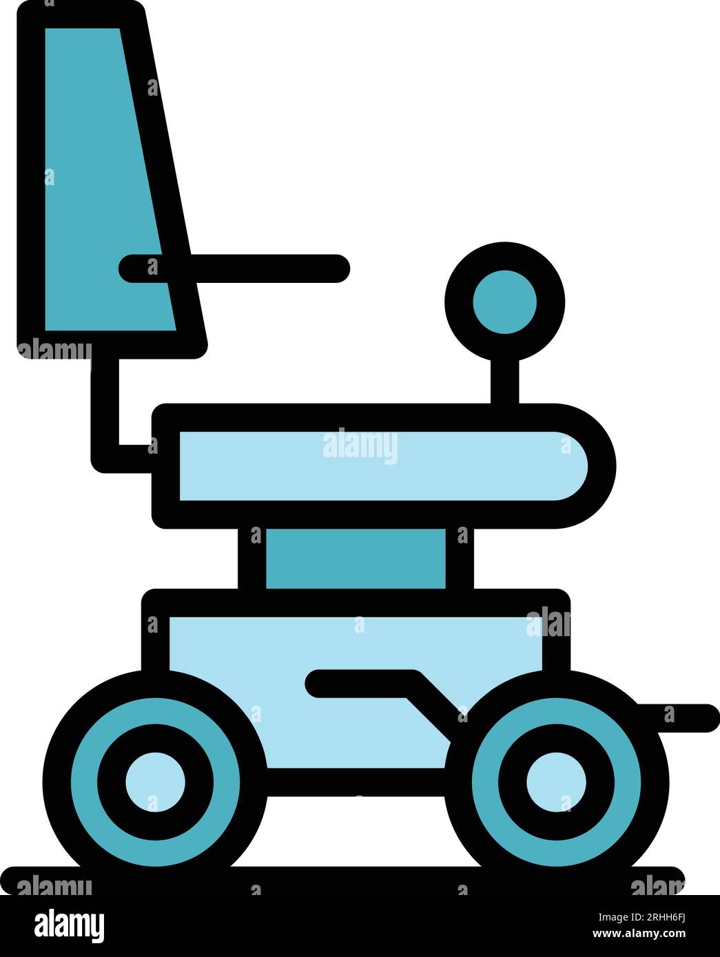 Medical electric wheelchair icon outline vector. Power drive. Motor