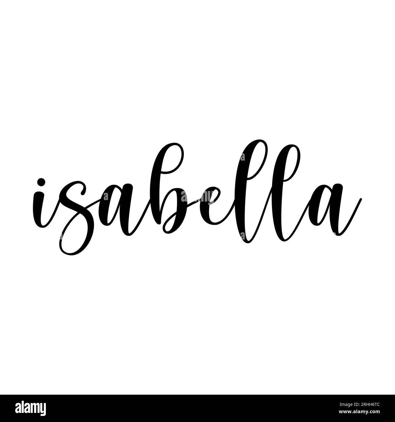 Isabella stylish artistic handwriting name on white background ...