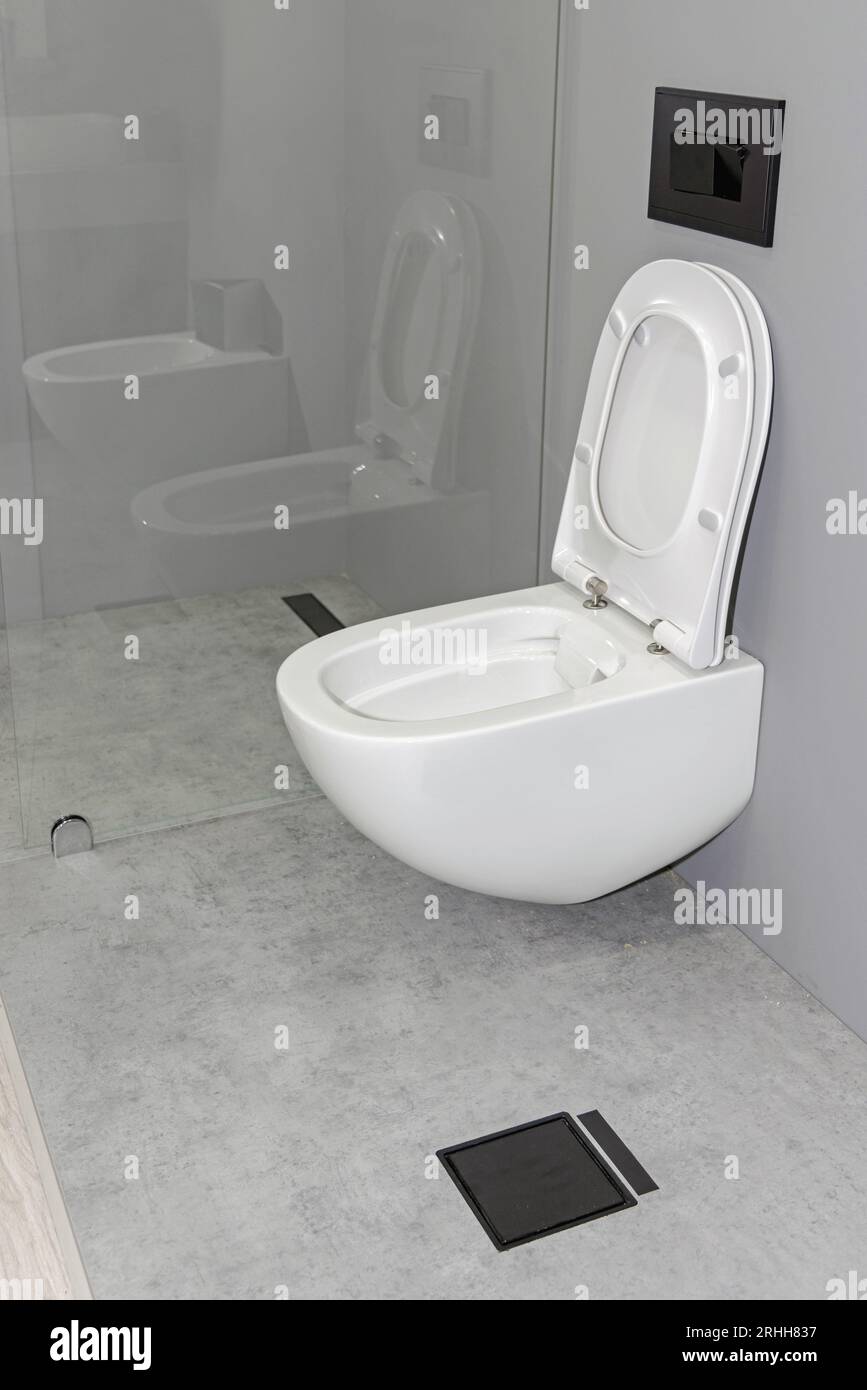 Toilet lid up hi-res stock photography and images - Page 2 - Alamy