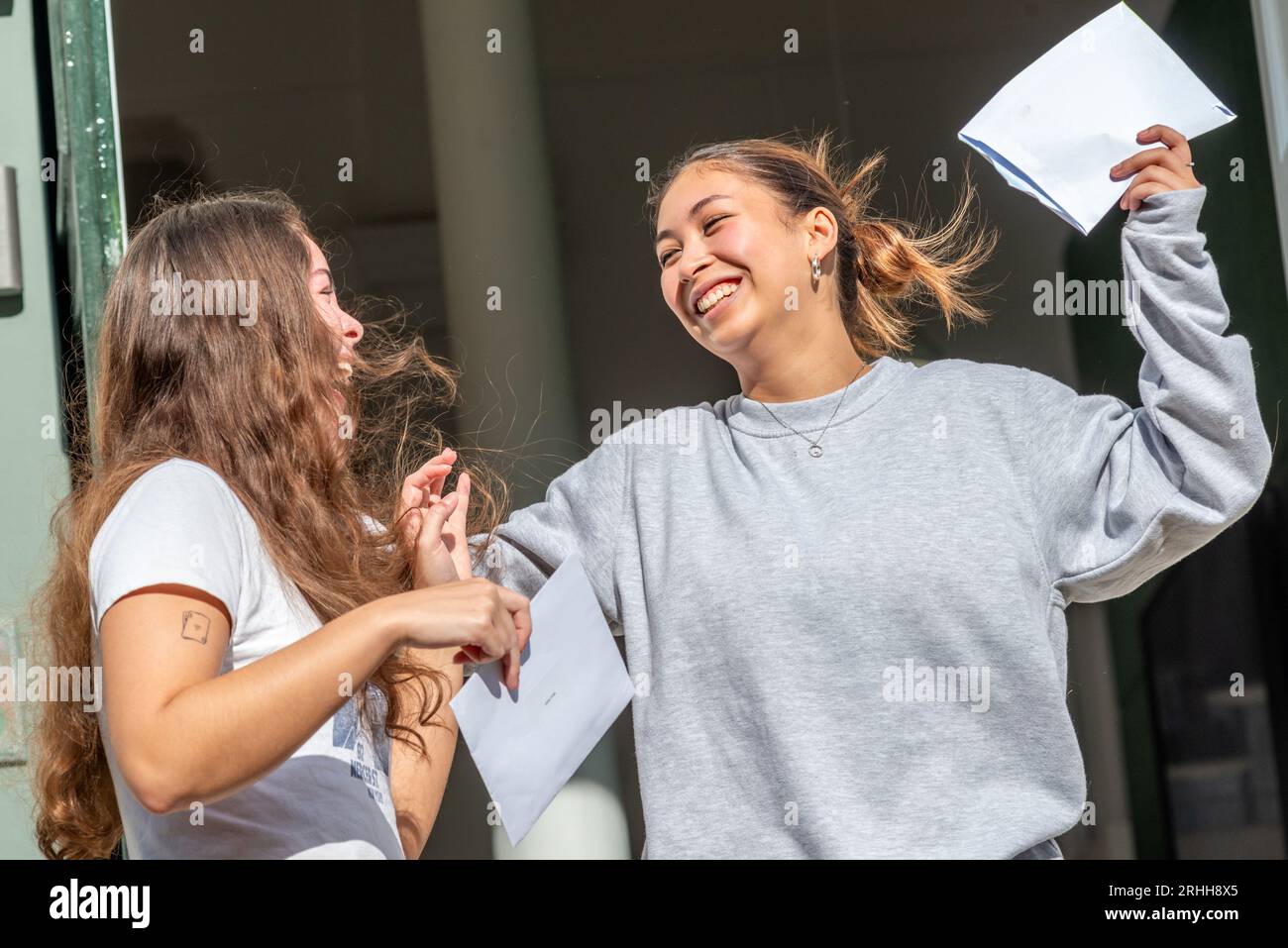 Brighton, August 17th 2023: 'A' Level results day at Brighton Girls ...