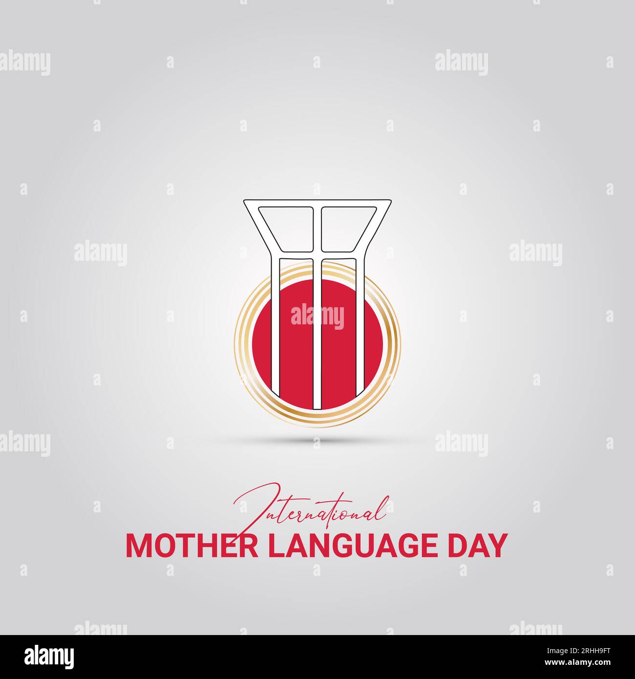 Happy international mother language day, banner, poster, vector art. Stock Vector