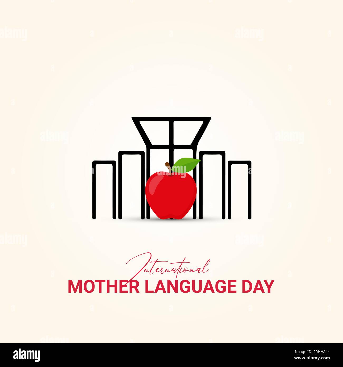 Happy international mother language day, banner, poster, vector art. Stock Vector