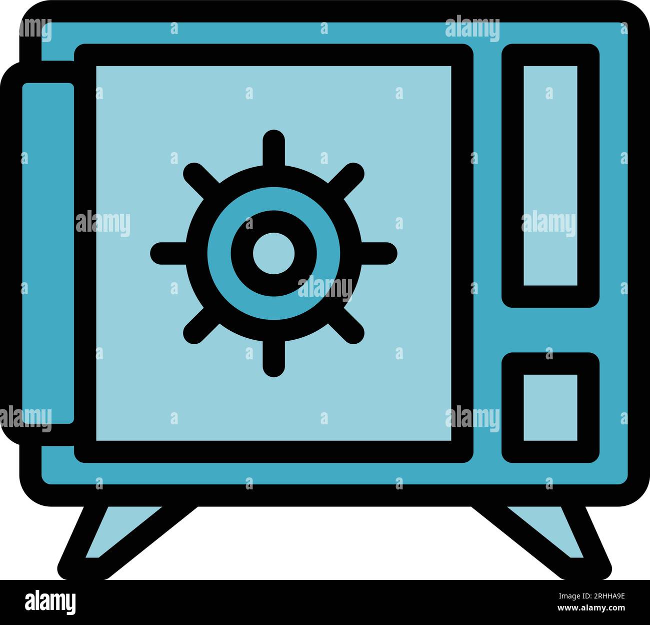 Money case box icon outline vector. Bank payment. Digital pay color flat Stock Vector