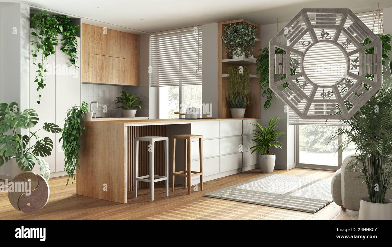 Interior design project with feng shui consultancy, modern biophilic ...