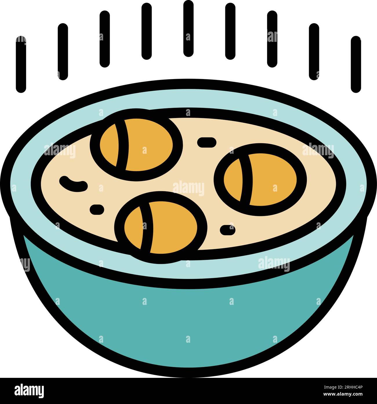 Hot Soup Icon Outline Vector Dish Plate Food Caribbean Color Flat Stock Vector Image And Art Alamy