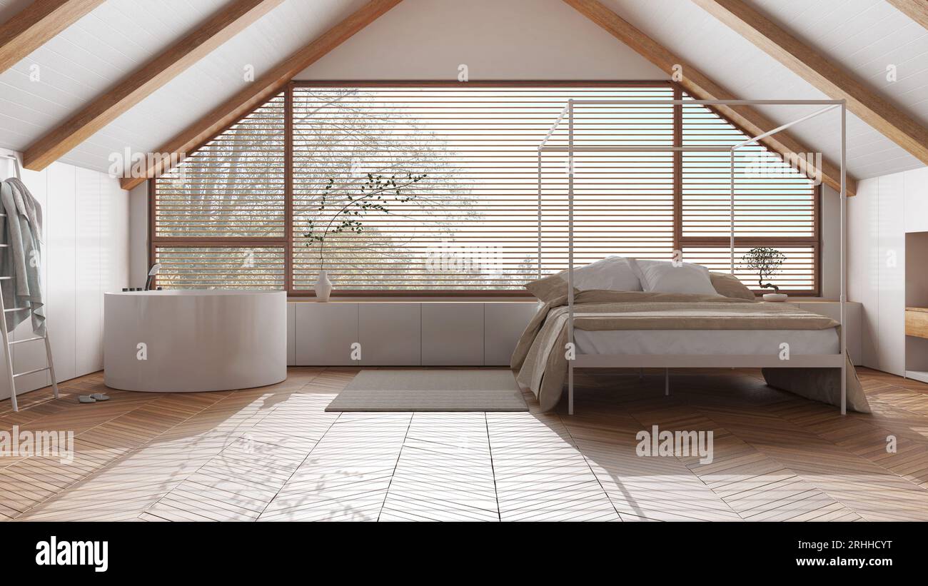 Picture of A Scandinavian Penthouse Apartment with Slanted Ceilings