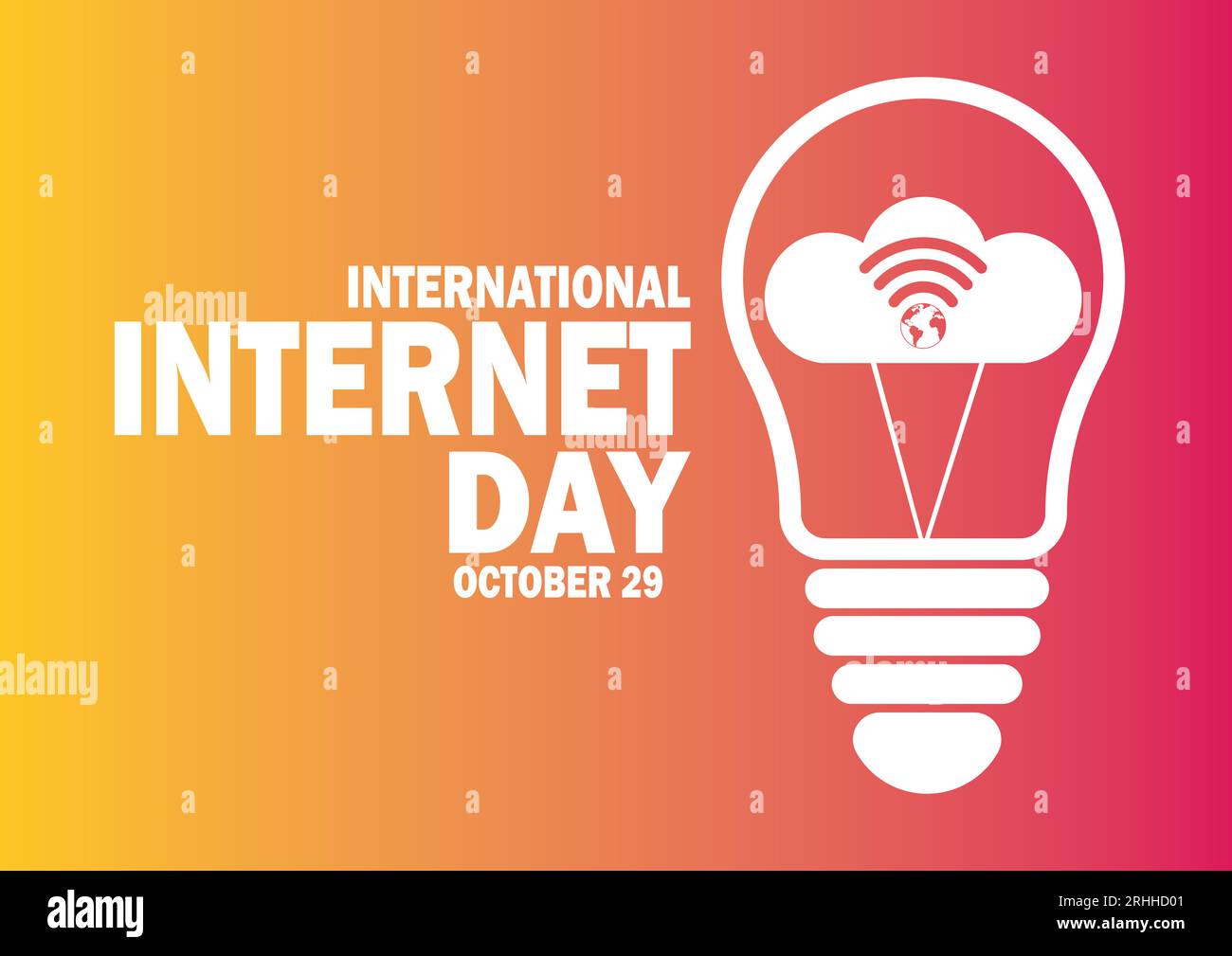 International Internet Day Vector illustration concept background. October 29. Internet concept. Template for background, banner, card, poster Stock Vector