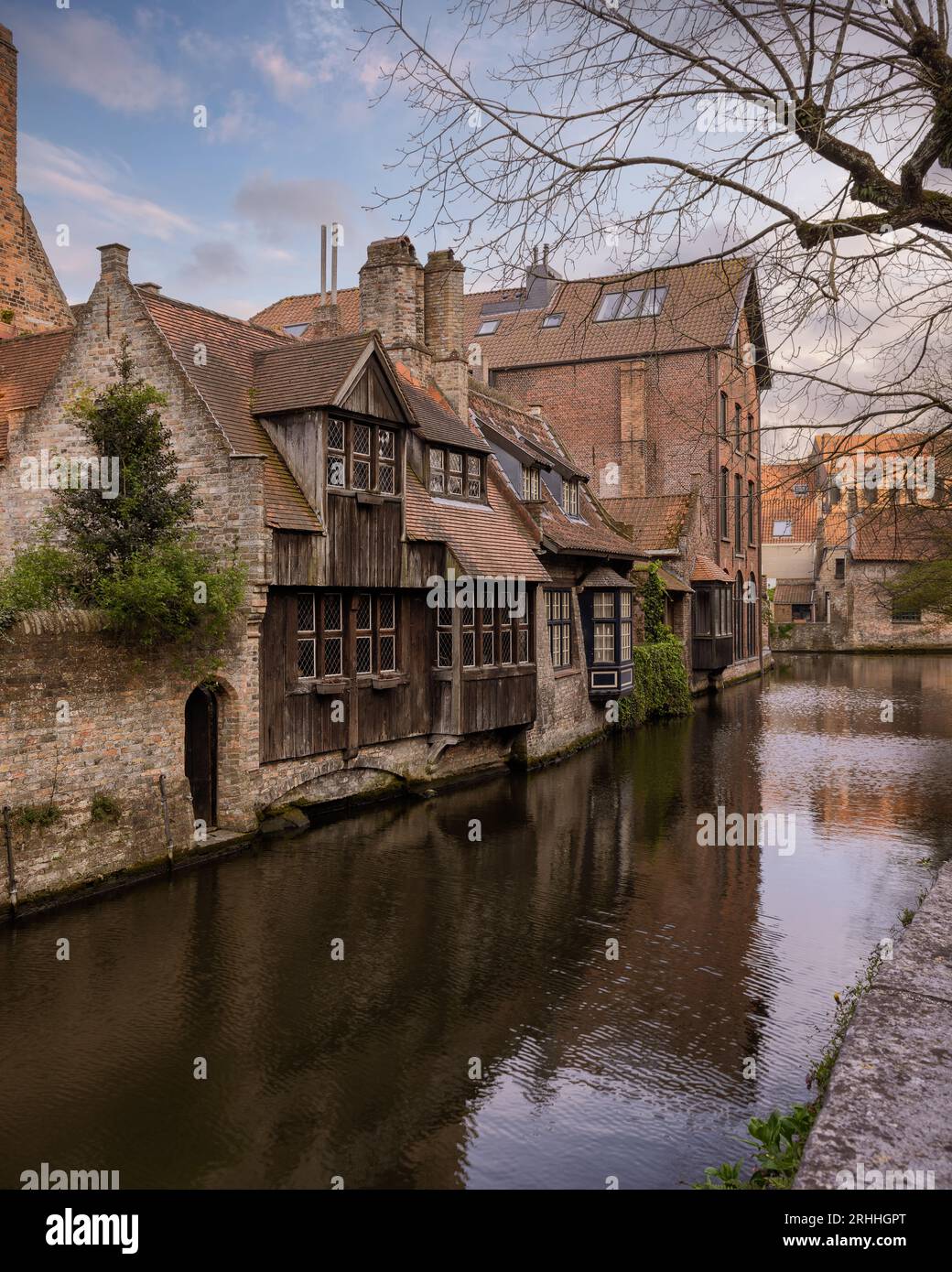 Typical view canal bruges hi-res stock photography and images - Alamy