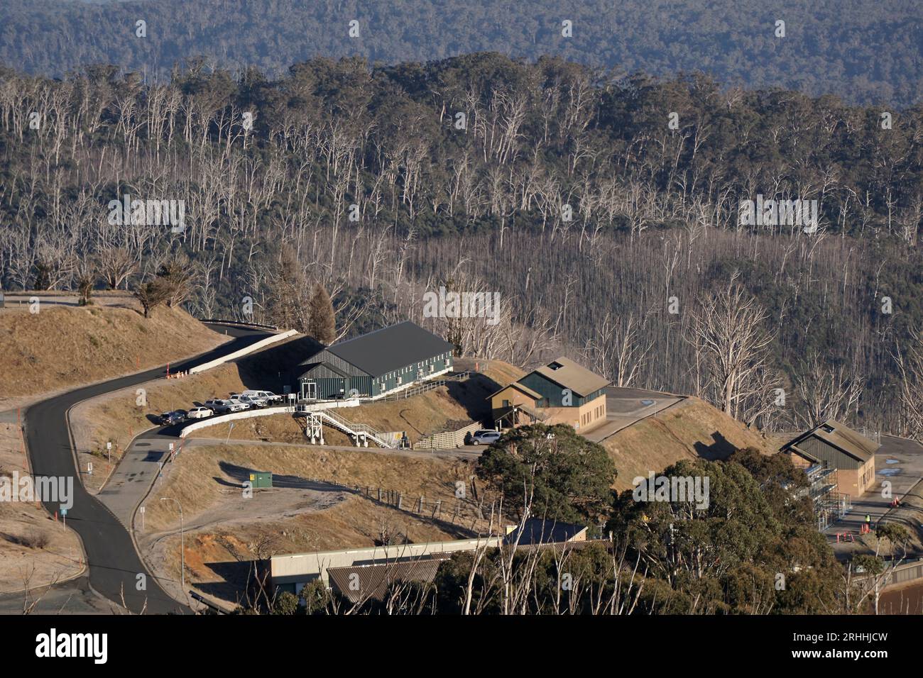 Cabramurra, New South Wales, Australia 17th August 2023, The village of Cabramurra was destroyed by bushfires in 2020, Cabramurra housed the employees of Tumut 1 and Tumut 2 hydroelectric power stations Credit PjHickox/Alamy Live News Stock Photo