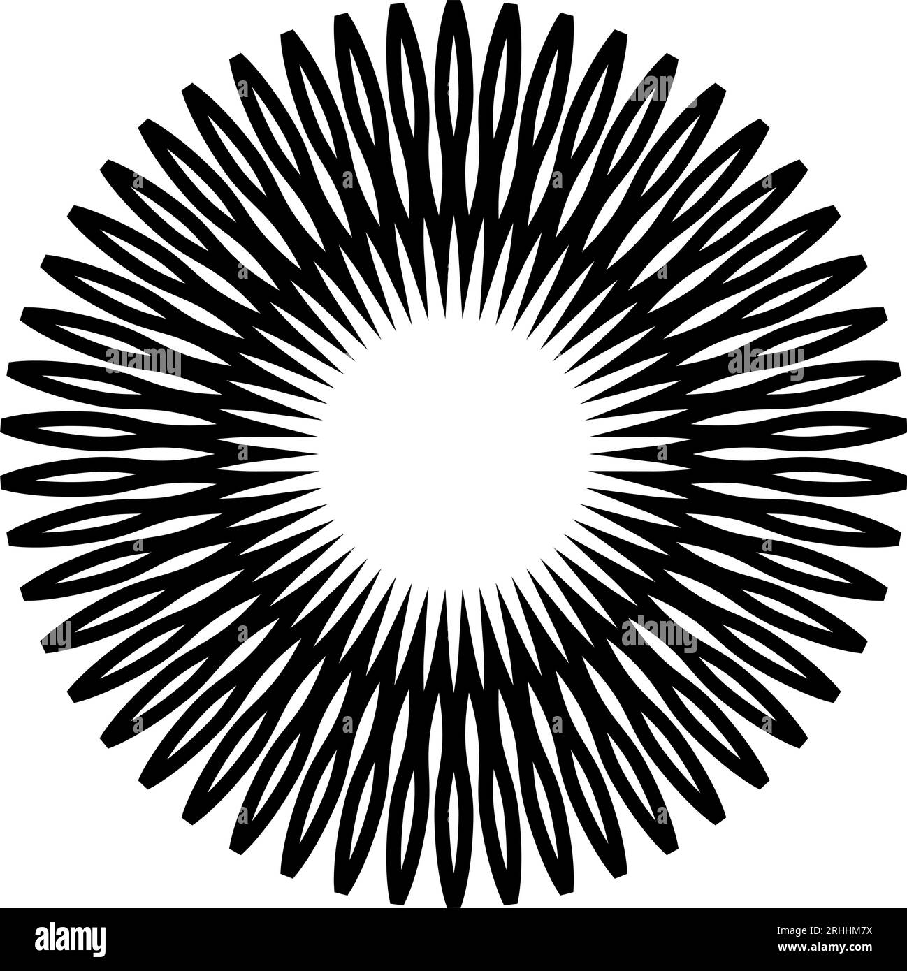 Bursting sun rays icon symbol. Radial sunset beams. Vector illustration Stock Vector