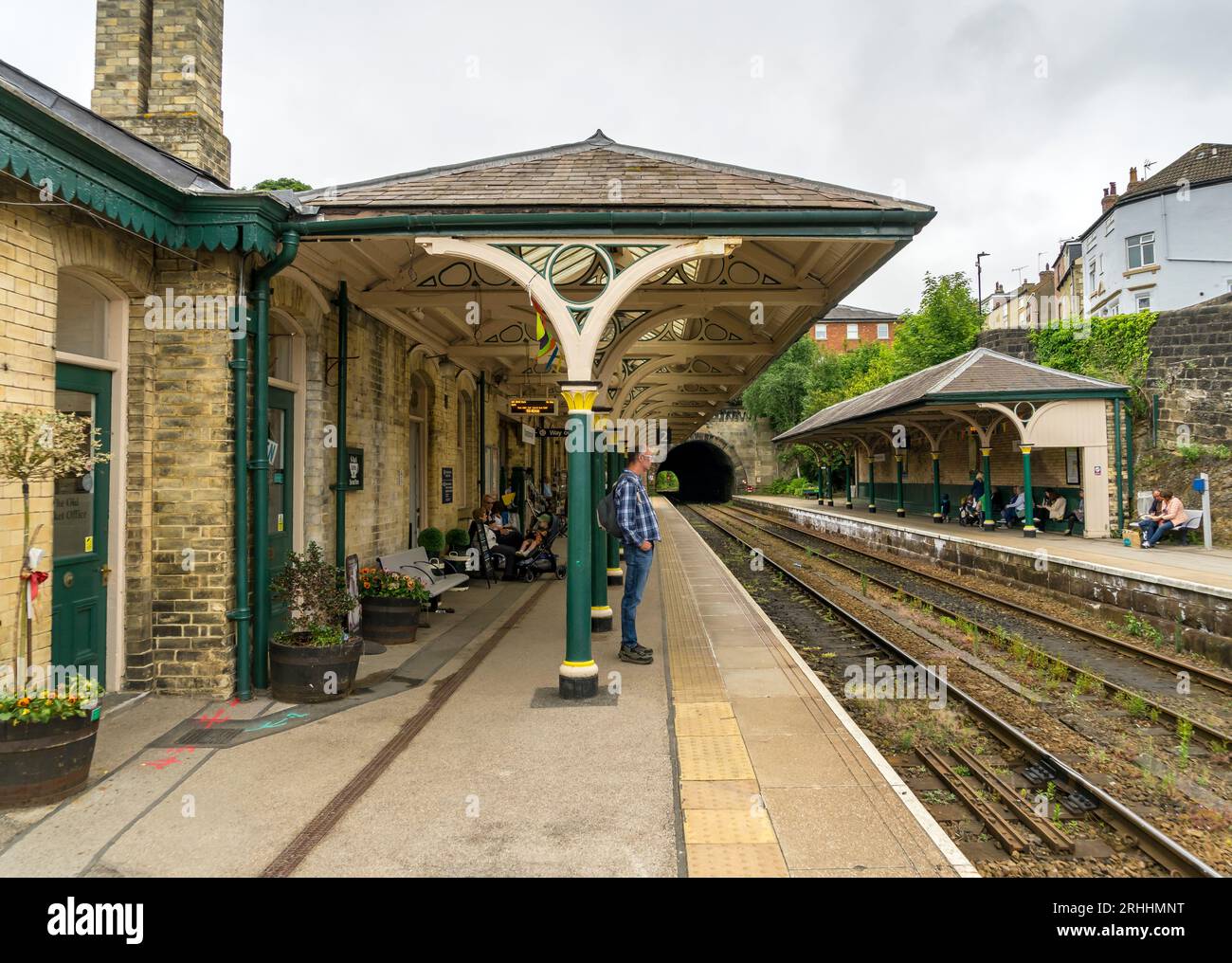 Platform two Knaresborough railway station, Knaresborough, North Yorkshire, England, UK Stock Photo