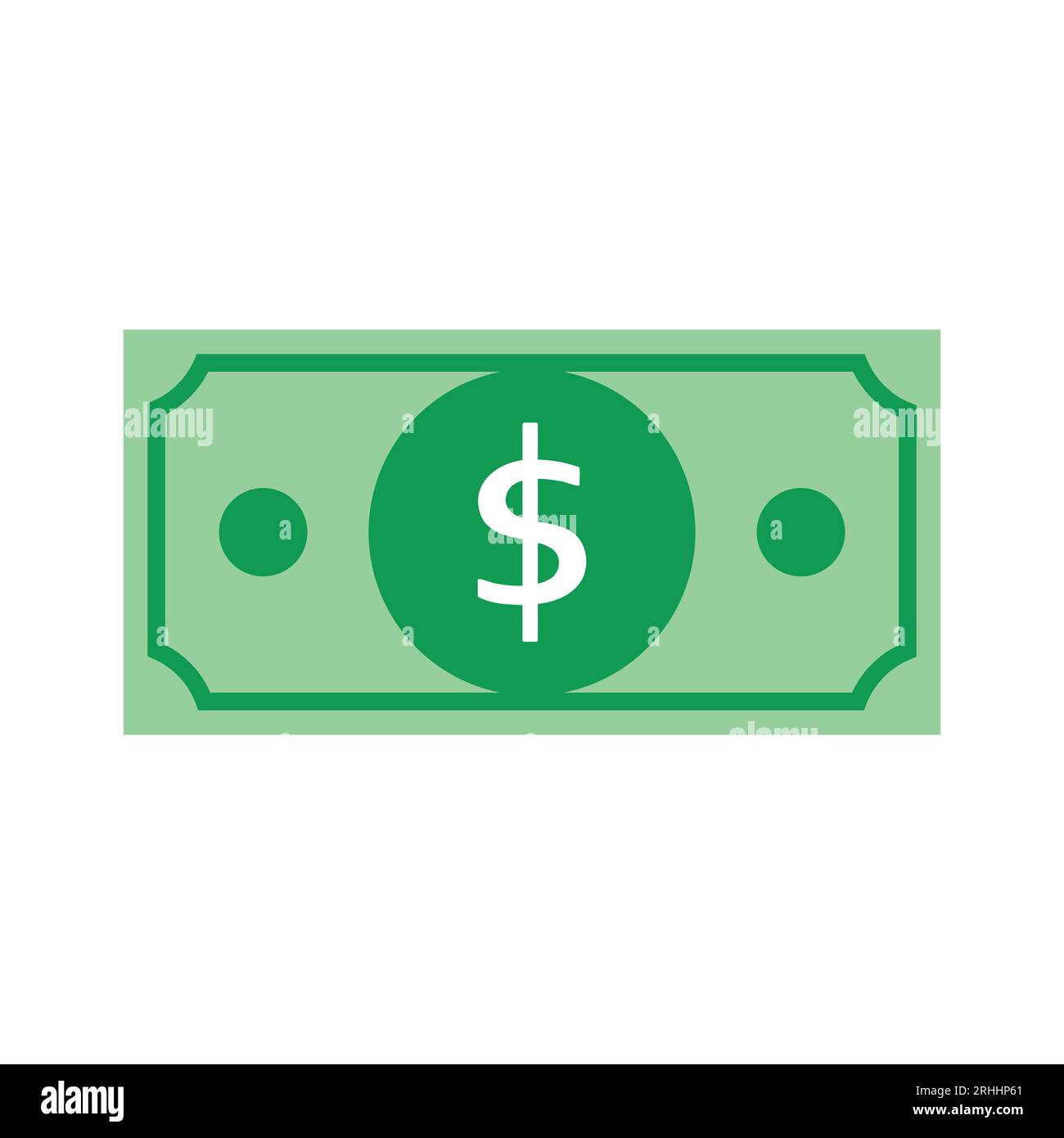 Vector flat dollar isolated on white background Stock Vector