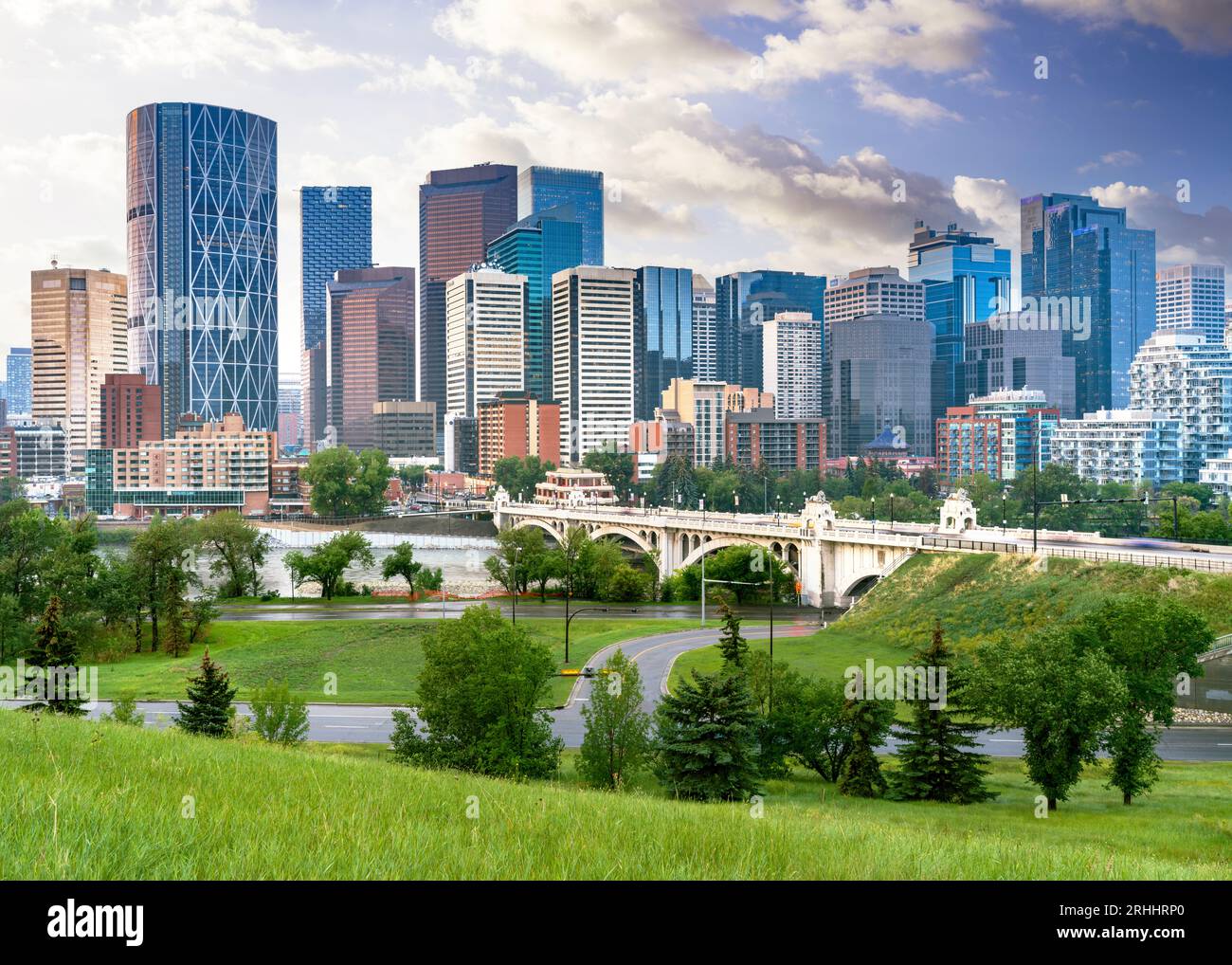 Calgary Skyline, Alberta, Canada Stock Photo