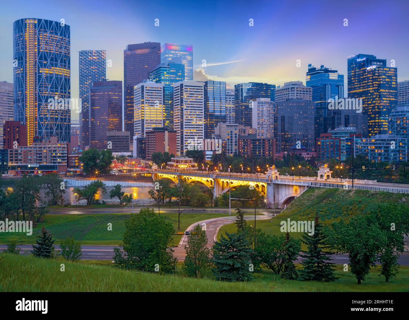 Calgary Skyline, Alberta, Canada Stock Photo