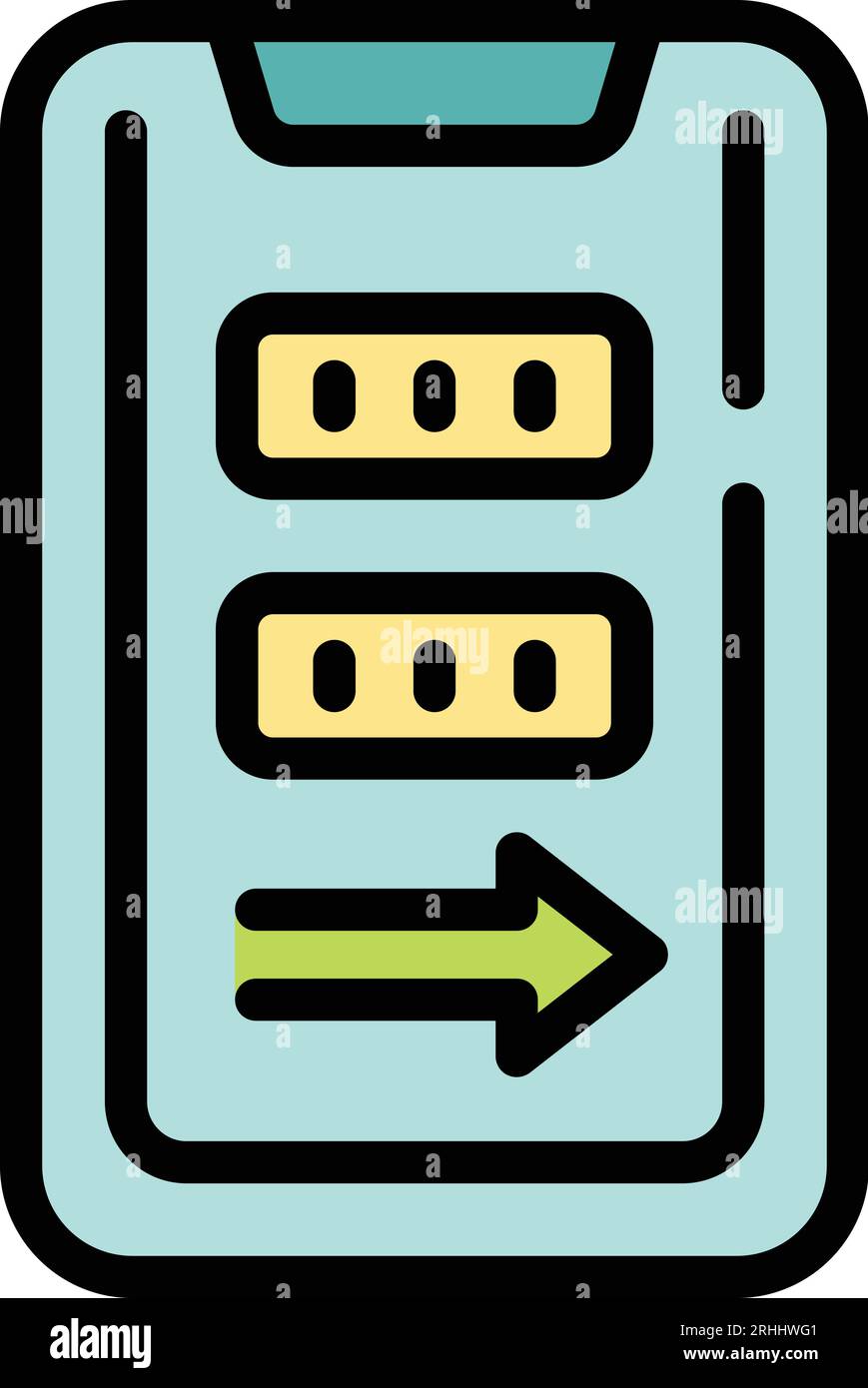 Digital user icon outline vector. Account form. Online registration ...