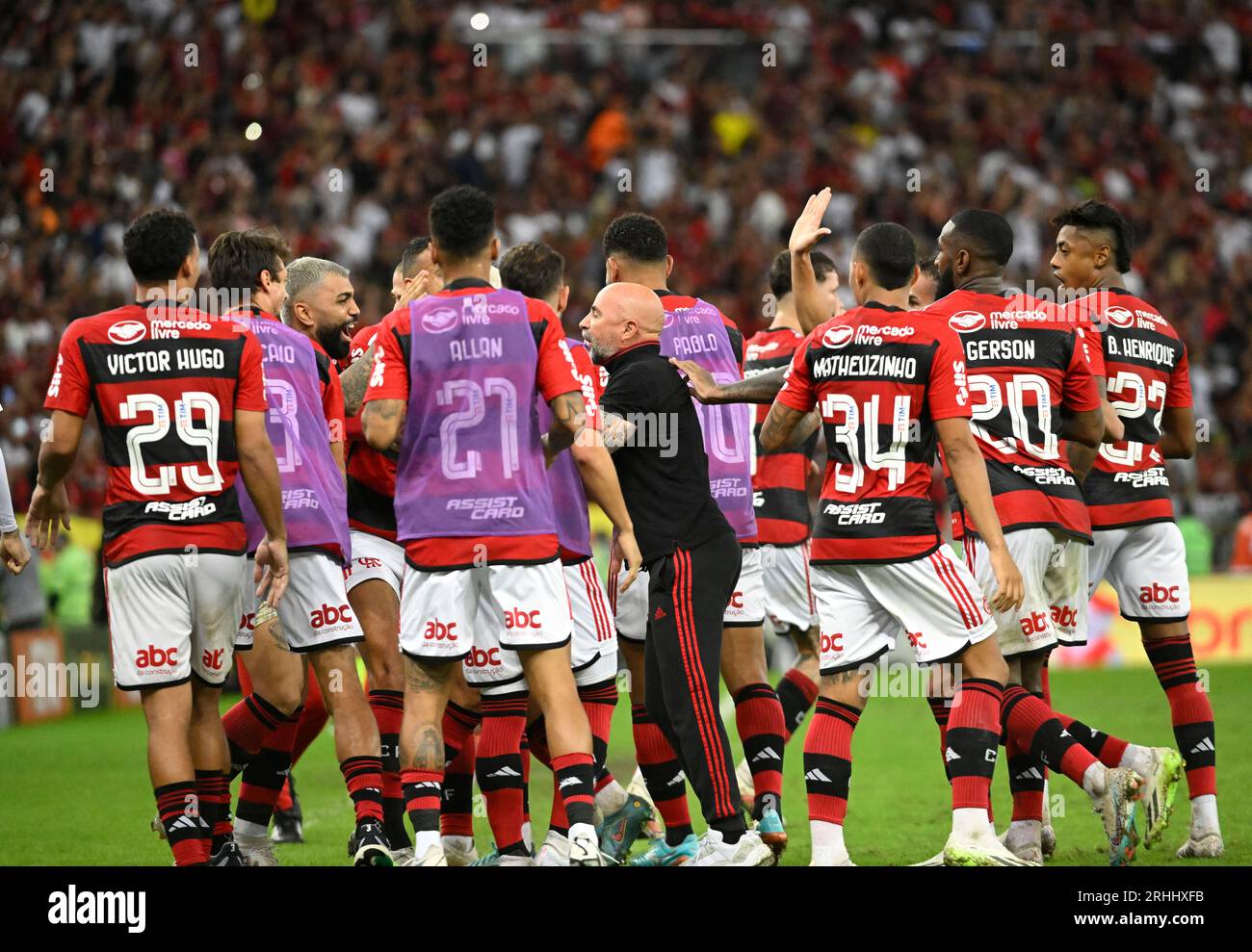 Pablo of Flamengo during the match between Flamengo and Cuiaba as part of  Brasileirao Serie A 2022 at Maracana Stadium on June 15, 2022 in Rio de  Janeiro, Brazil. (Photo by Ruano