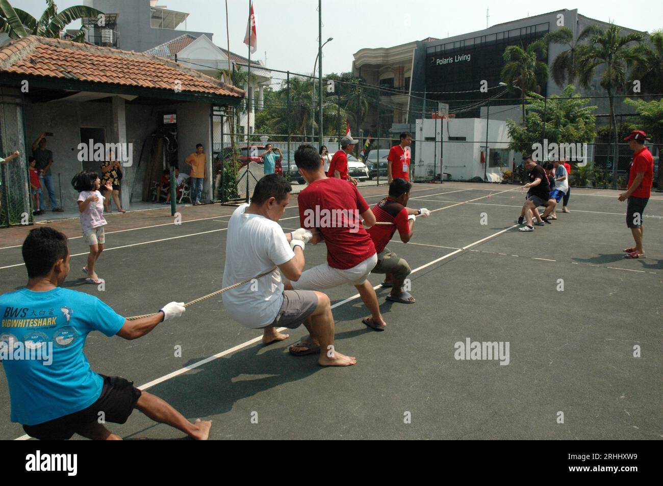 Jakarta - August 17 2023 : Tug of War Competition in celebration of the ...
