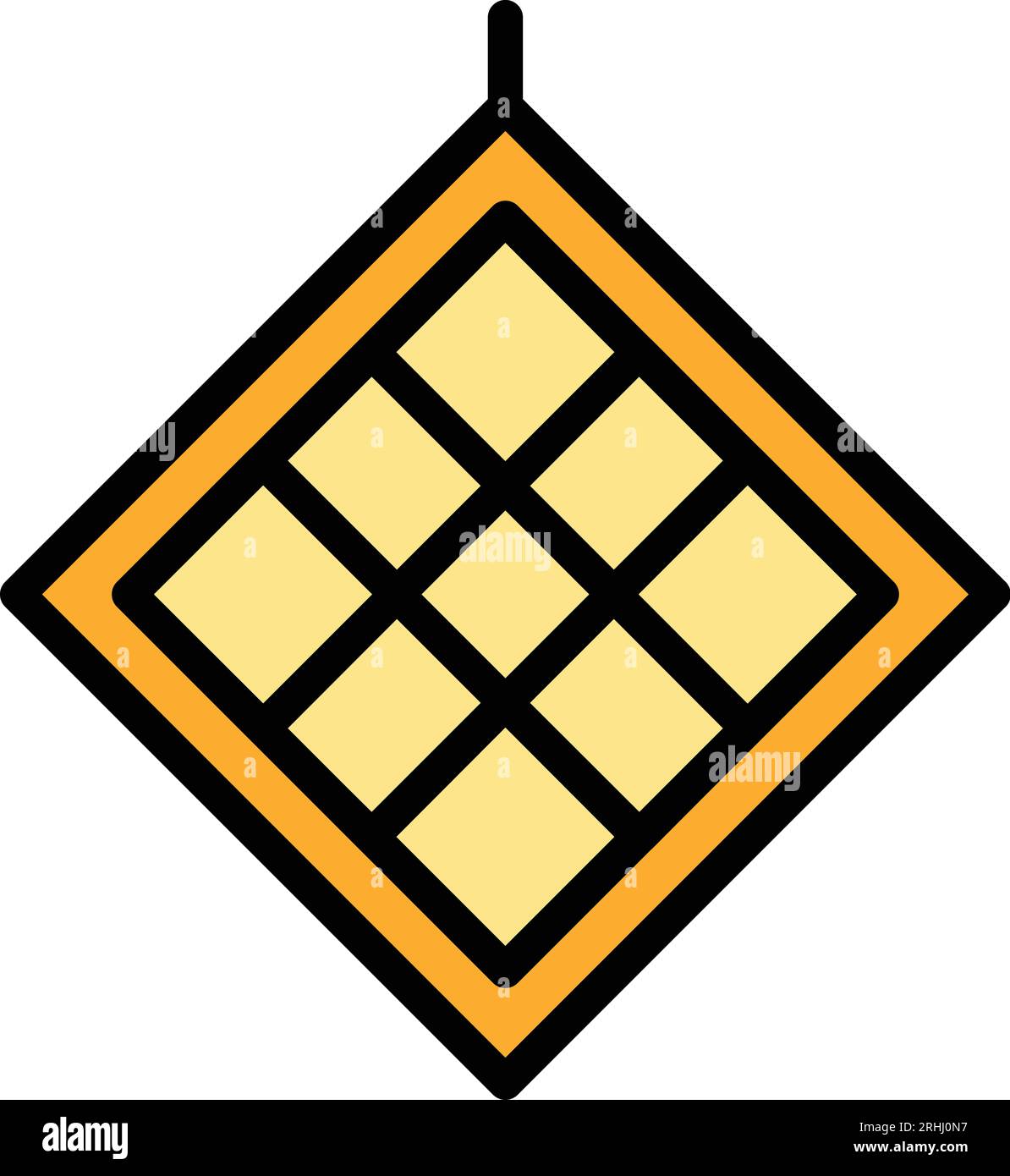 Jakarta symbol icon outline vector. City monas. Indonesia ondel color