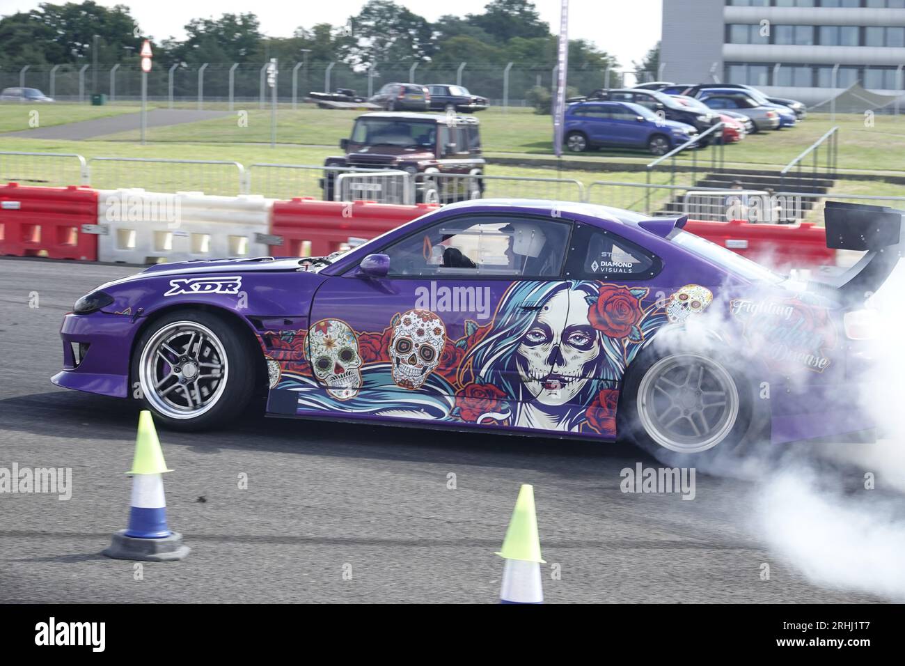 Farnborough, Hants, UK. 17th Aug, 2023. Scenes on the first day of the