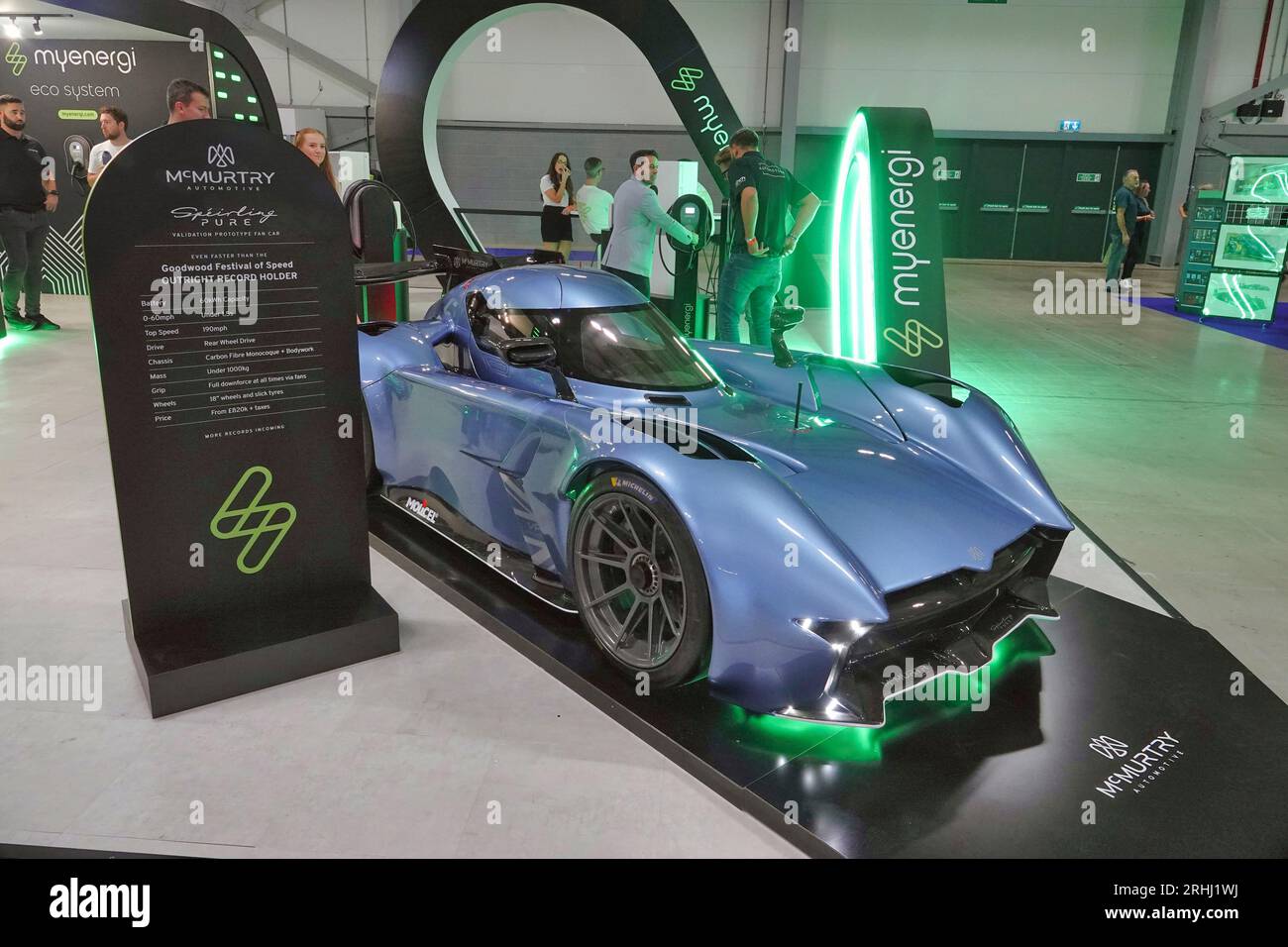 Farnborough, Hants, UK. 17th Aug, 2023. Scenes on the first day of the British Motor Show on