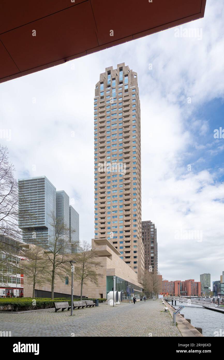 Rotterdam, Netherlands - New Orleans Residential Tower by Alvaro Siza Stock Photo