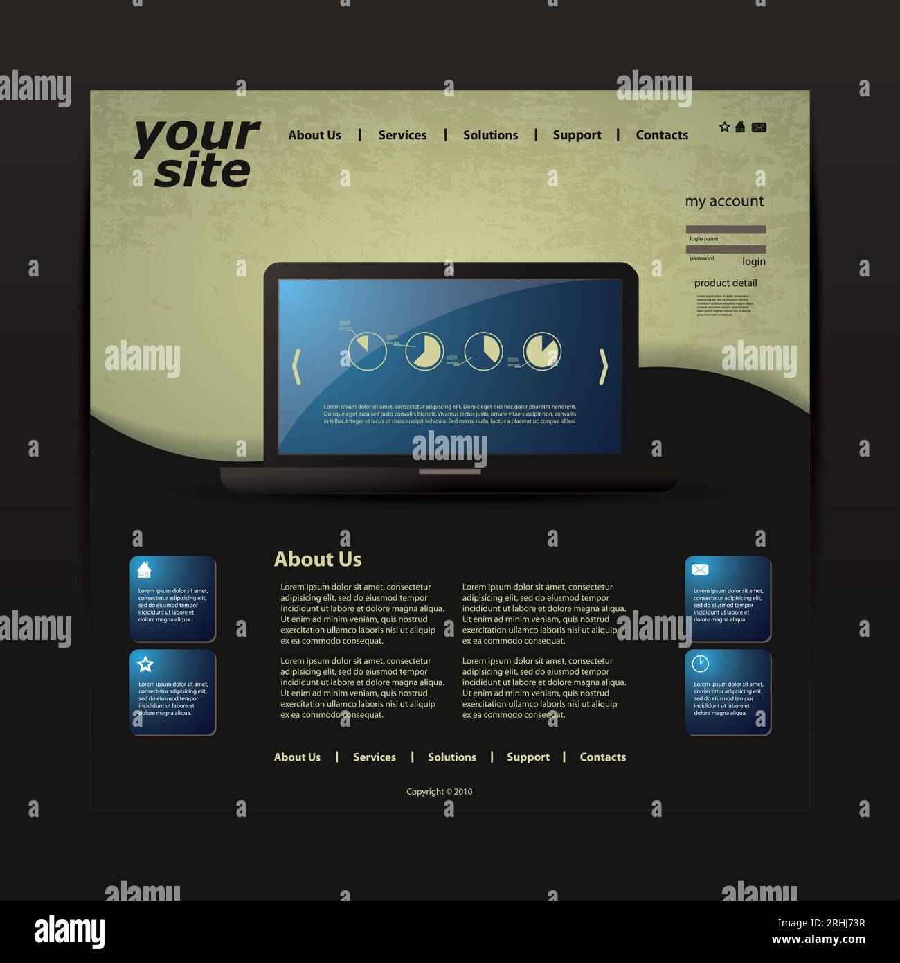 Tech Blog Web Template Tech blog Stock Vector Images - Alamy