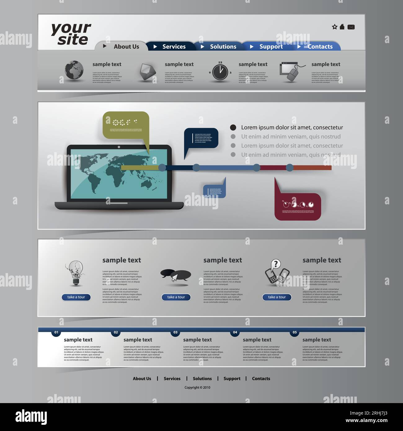 Website template Stock Vector
