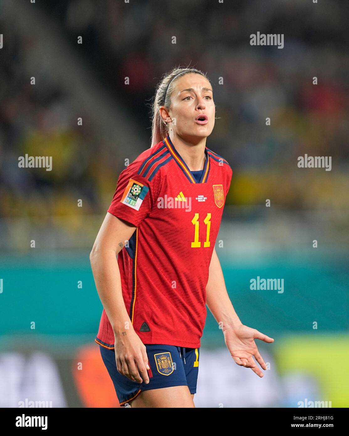 August 15 2023: Alexia Putellas (Spain) looks on during a FiFA Womens World Cup Semifinal game, Spain versus Sweden, at Eden Park, Auckland, New Zealand. Kim Price/CSM (Credit Image: © Kim Price/Cal Sport Media) Stock Photo