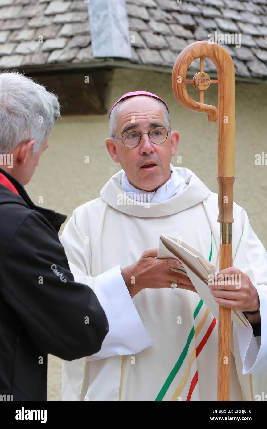 Monseigneur Matthieu Rougé, évêque de Nanterre. Messe de l'Assomption