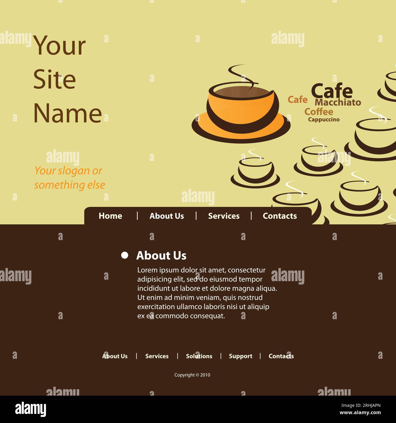 Website Template Vector Stock Vector Image & Art - Alamy