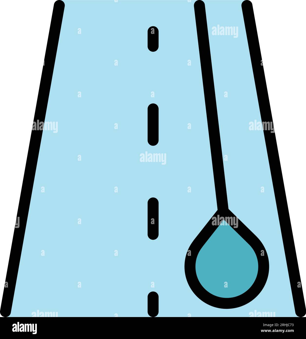 Road trajectory icon outline vector. Path travel. Motion pin color flat ...