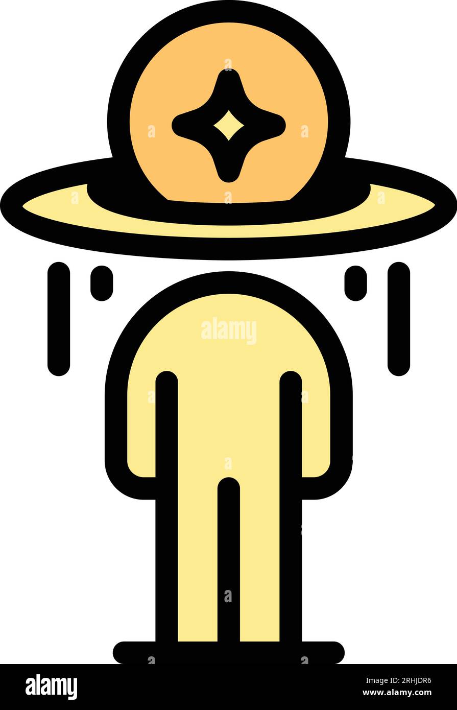 Healing zen icon outline vector. Mind health. Energy balance color flat ...