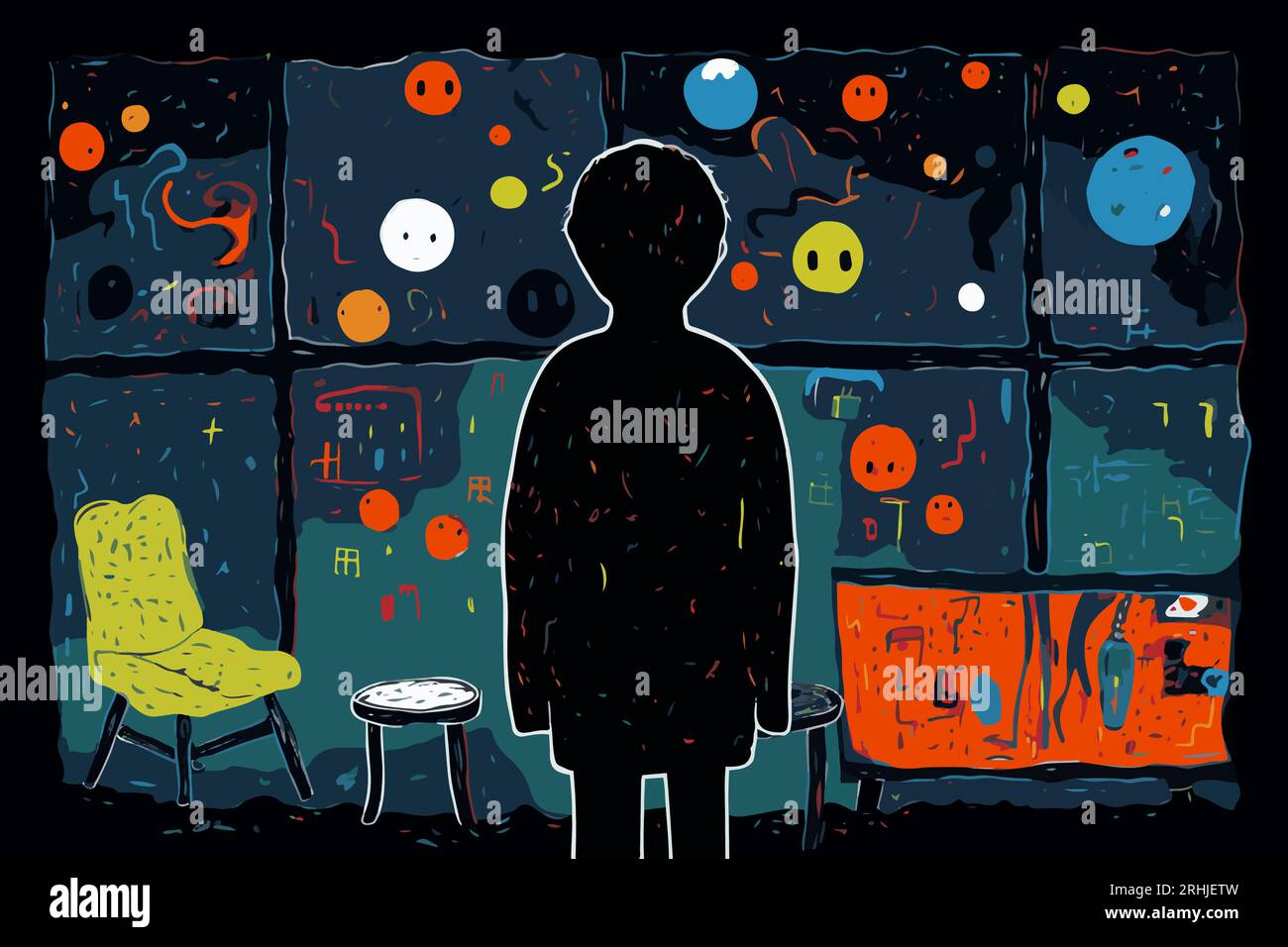 Kid scared of being home alone at night. Child mental health issues