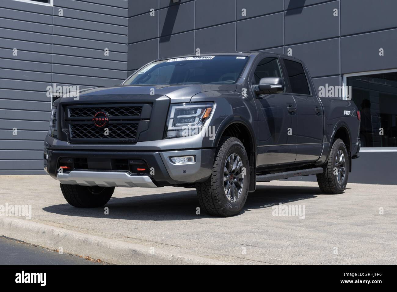 Indianapolis - August 16, 2023: Nissan Titan display at a dealership ...