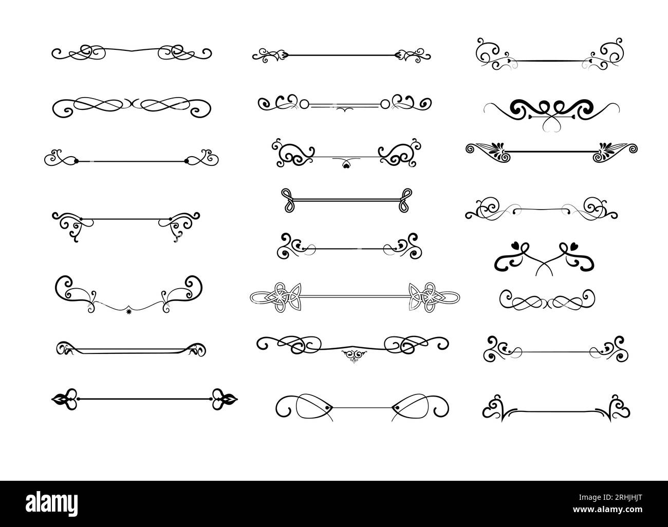 Vintage decorative dividers set Stock Vector Image & Art Alamy