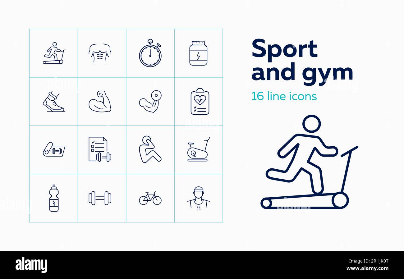 Sport and gym icons Stock Vector Image & Art - Alamy