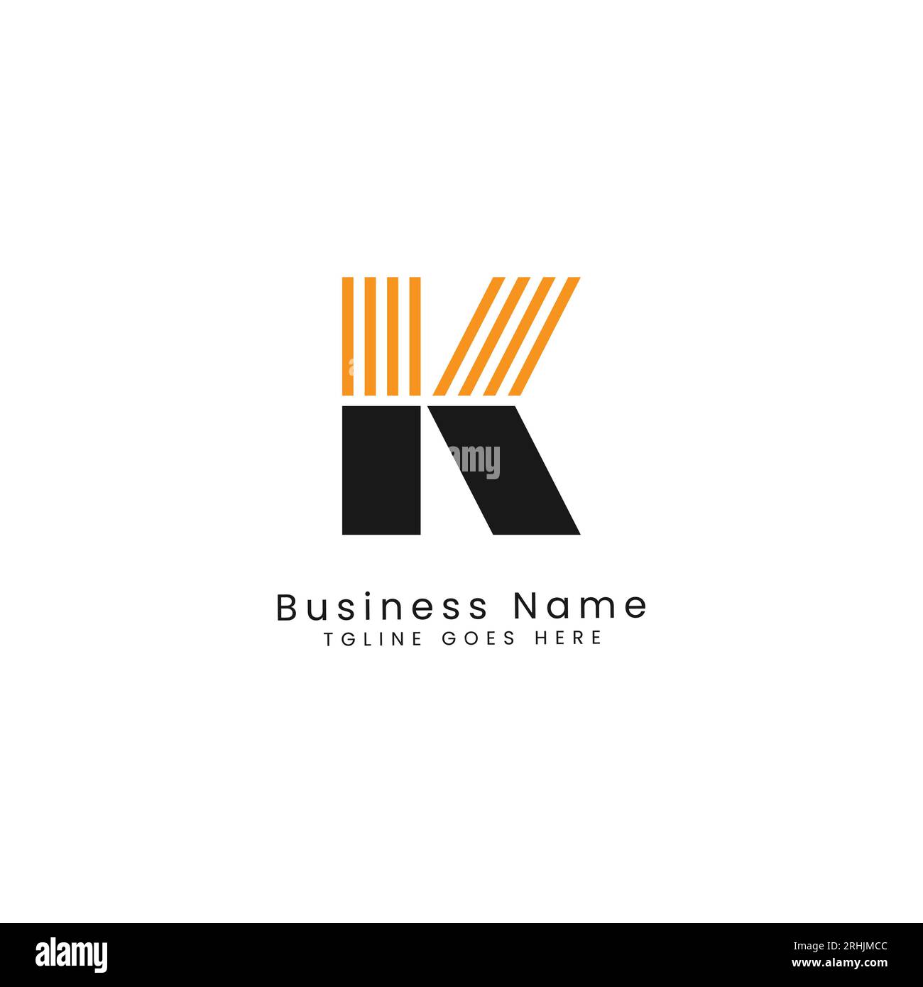 K Letter Stock Illustration with Geometric Lines Vector Logo. Alphabet