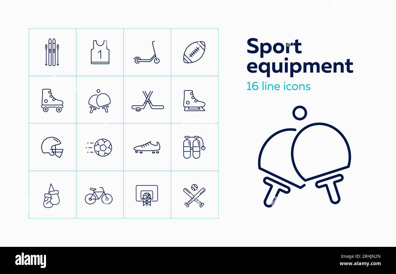 Sport equipment icon set Stock Vector Image & Art - Alamy