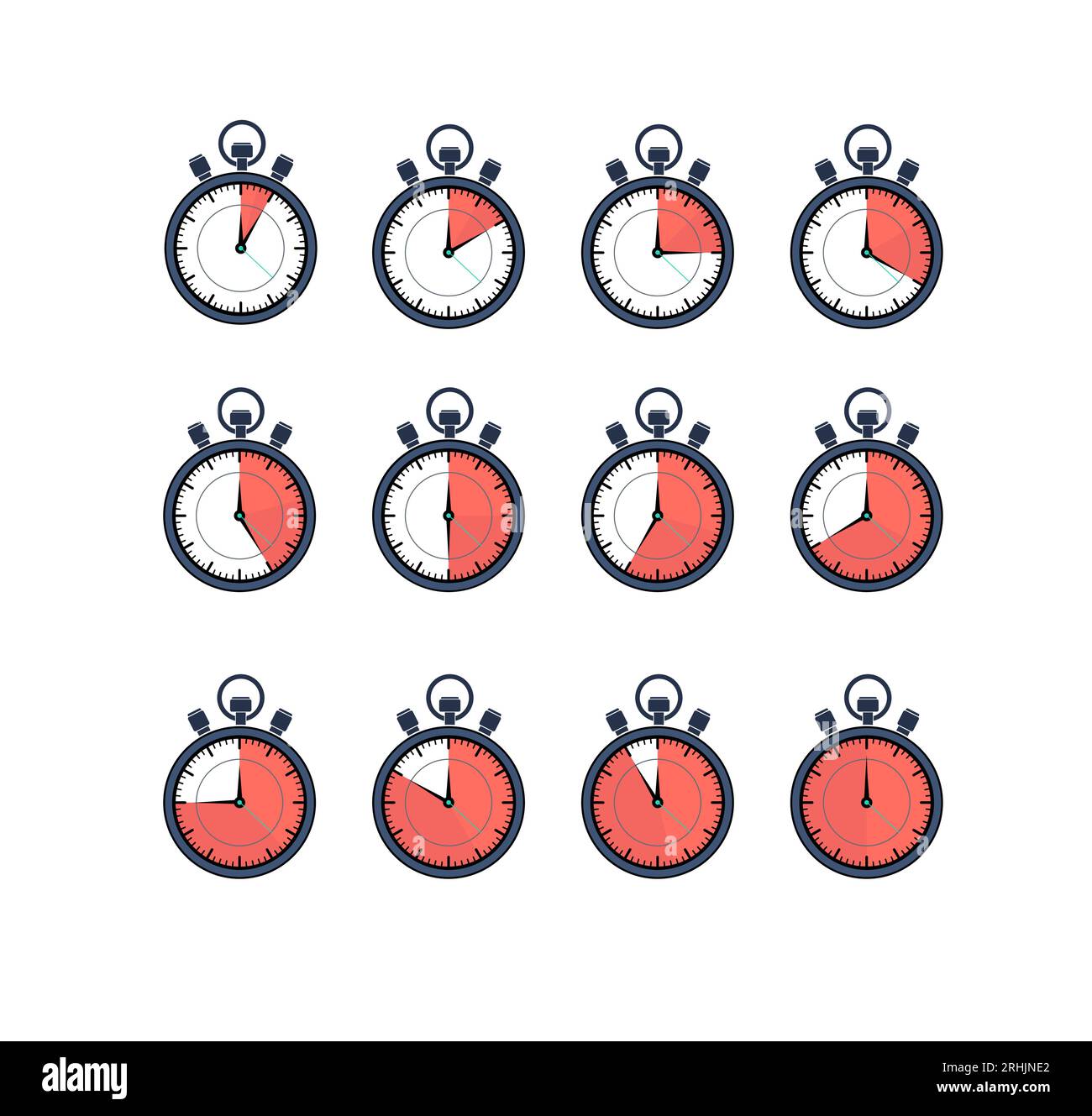 Stopwatch vector illustrations set Stock Vector Image & Art - Alamy