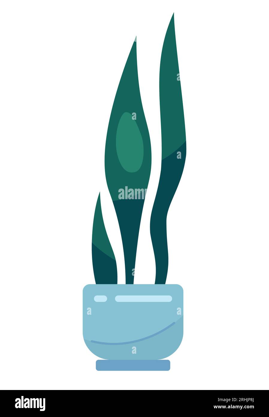 Decorative house plant semi flat colour vector object Stock Vector