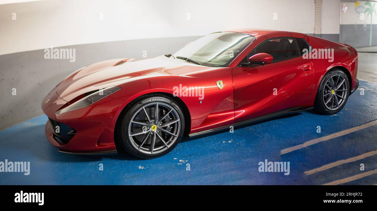 Red Ferrari Stock Photo