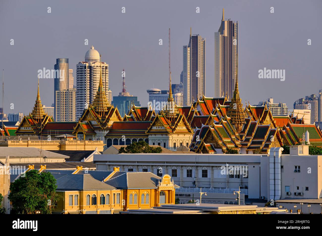 Thailand, Bangkok, cityscape and Royal Palace Stock Photo