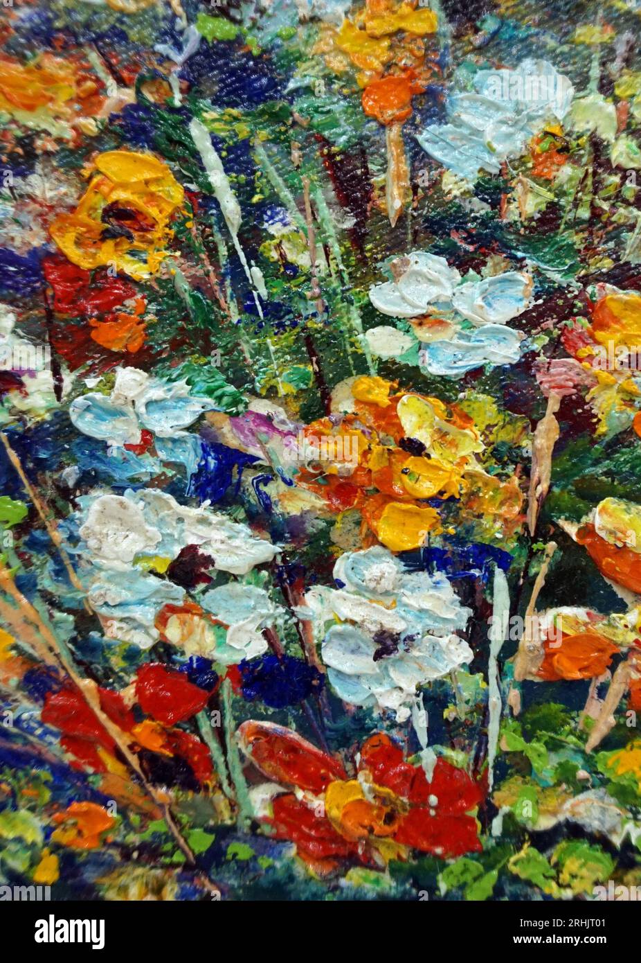 Abstract oil painting flower hi-res stock photography and images - Alamy