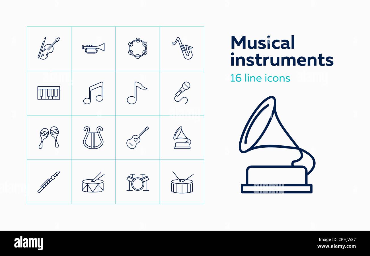 Musical instruments icons Stock Vector Image & Art - Alamy