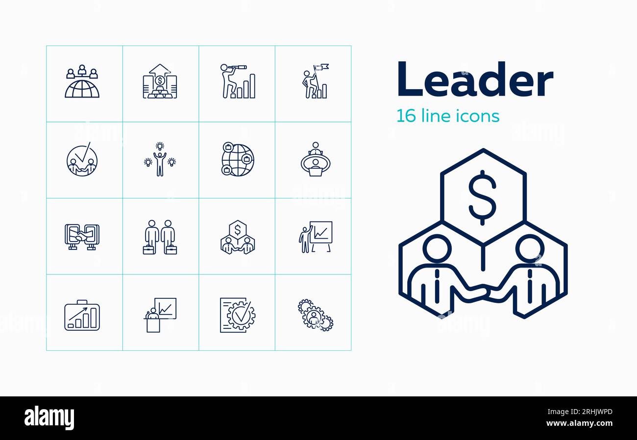 Leader line icon set Stock Vector Image & Art - Alamy