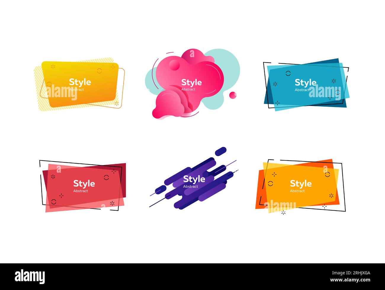 Colorful badges for banners set Stock Vector Image & Art - Alamy