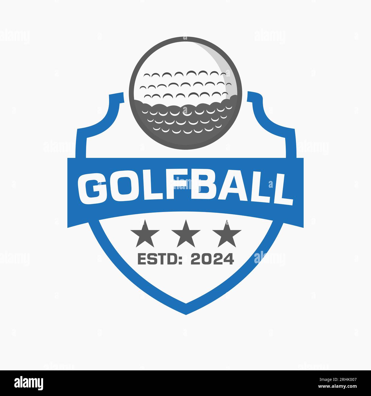 Golf Logo Concept With Shield and Golf Ball Symbol Stock Vector Image & Art  - Alamy