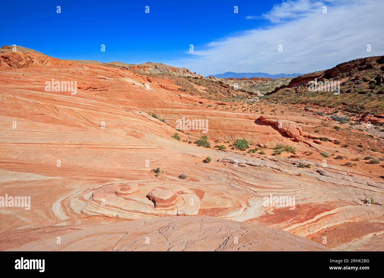 Landscape from Fire Wave - Valley of Fire State Park, Nevada Stock ...