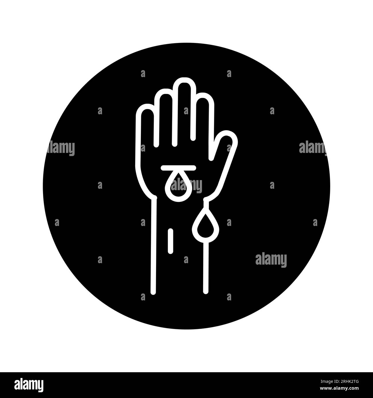 Poor wound healing color line icon. Isolated vector element. Outline ...